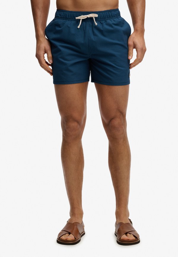 Superdry & Co SEER SUCKER 15-INCH - Swimming shorts - atlantic navy blue bottle stripe