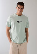 Guess T-SHIRT MIT GEDRUCKTEM LOGO - Print T-shirt - hellgrün