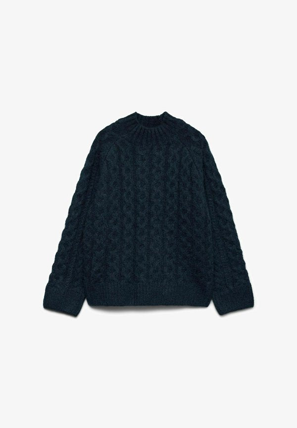 Vero Moda Knitted AWTONJA Knitted - Jumper - dark sapphire