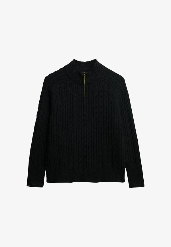Superdry & Co BRUSHED CABLE - Jumper - black