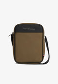 Tommy Hilfiger METAL LOGO CROSSBODY REPORTER BAG - Cross body bag - willow green