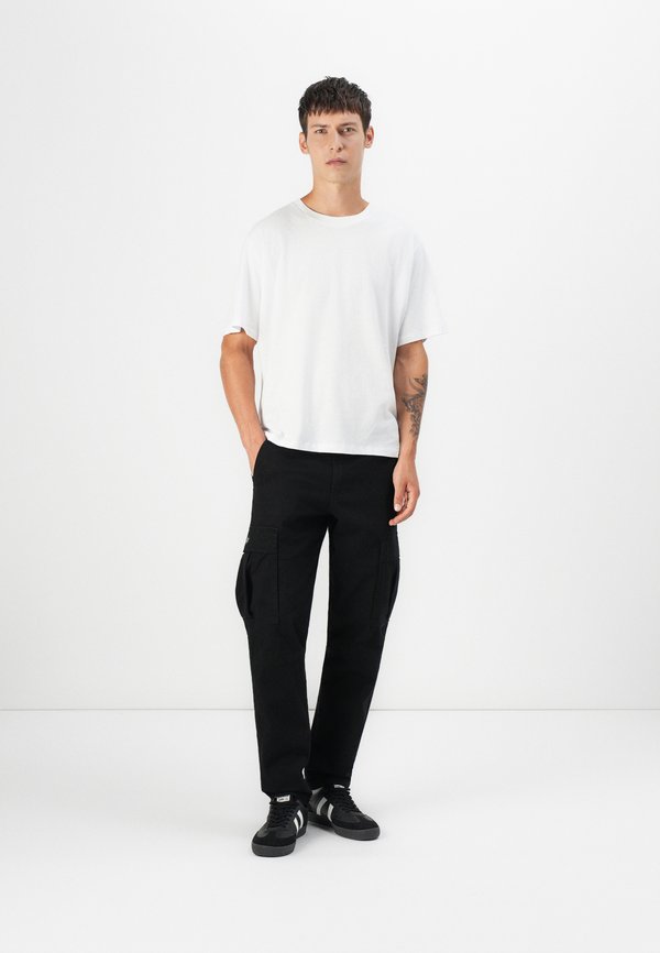 Jack & Jones JJHUGO LOOSE TEE CREW NECK 3 PACK - Basic T-shirt - white/black
