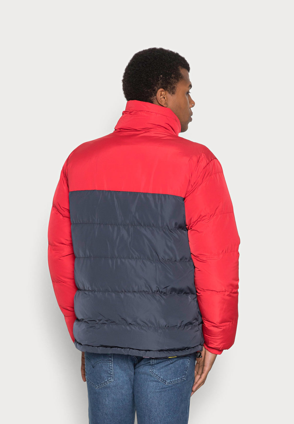 Karl Kani UNISEX RETRO REVERSIBLE BLOCK PUFFER JACKET RED