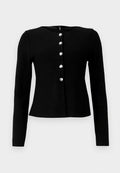 ONLY ONLMELLI ONECK BUTTON CARDI - Cardigan - black