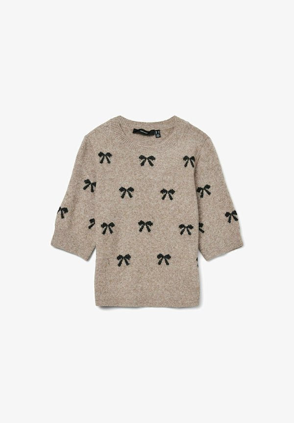 Vero Moda VERO MODA STRICKPULLOVER VMDOFFY PULLOVER - Print T-shirt - moon rock