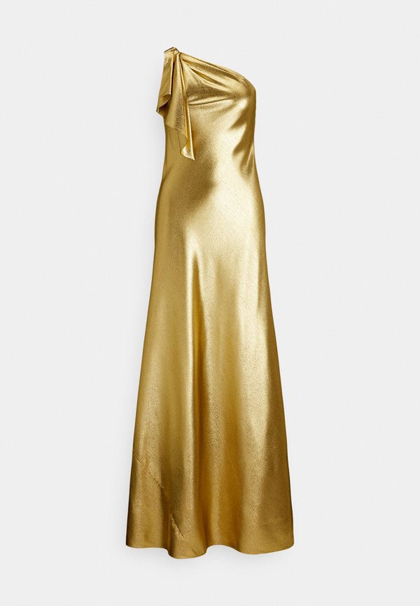 Lauren Ralph Lauren METALLIC CHARMEUSE ONE SHOULDER GOWN