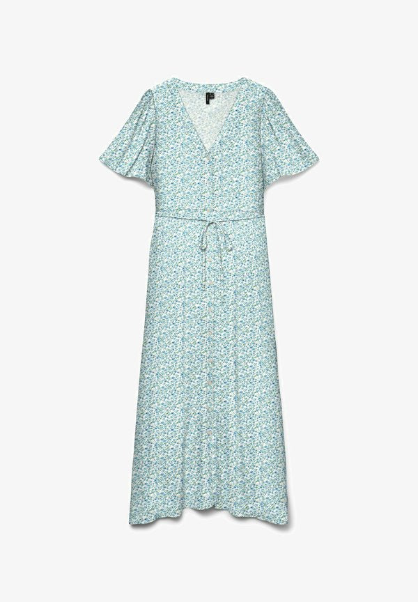 Vero Moda VMALBA CALF DRESS - Shirt dress - snow white