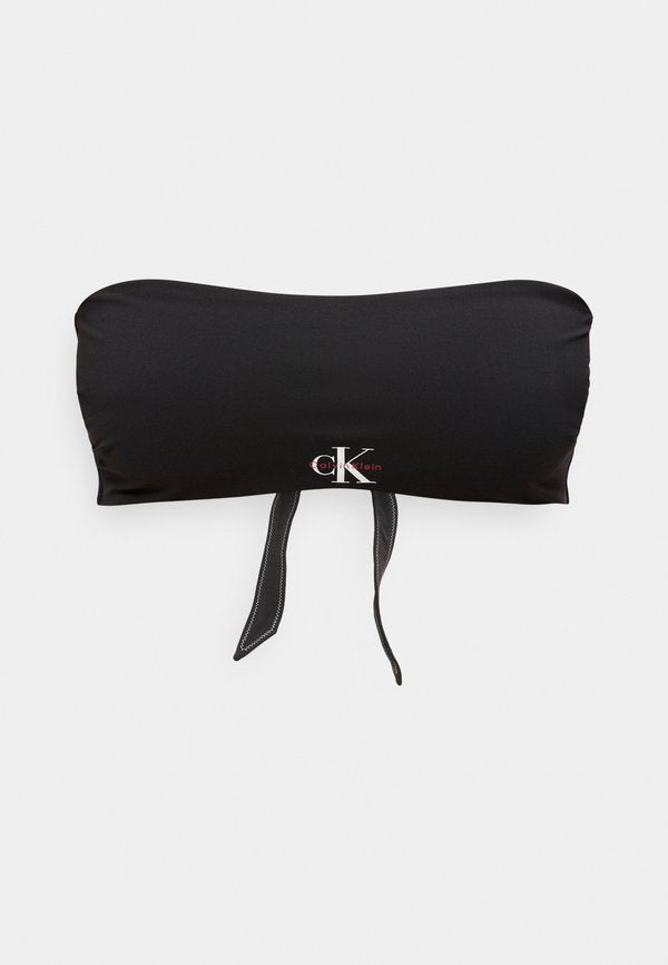 Calvin Klein Swimwear BANDEAU GRAPHIC MONOGRAM - Bikini top - black