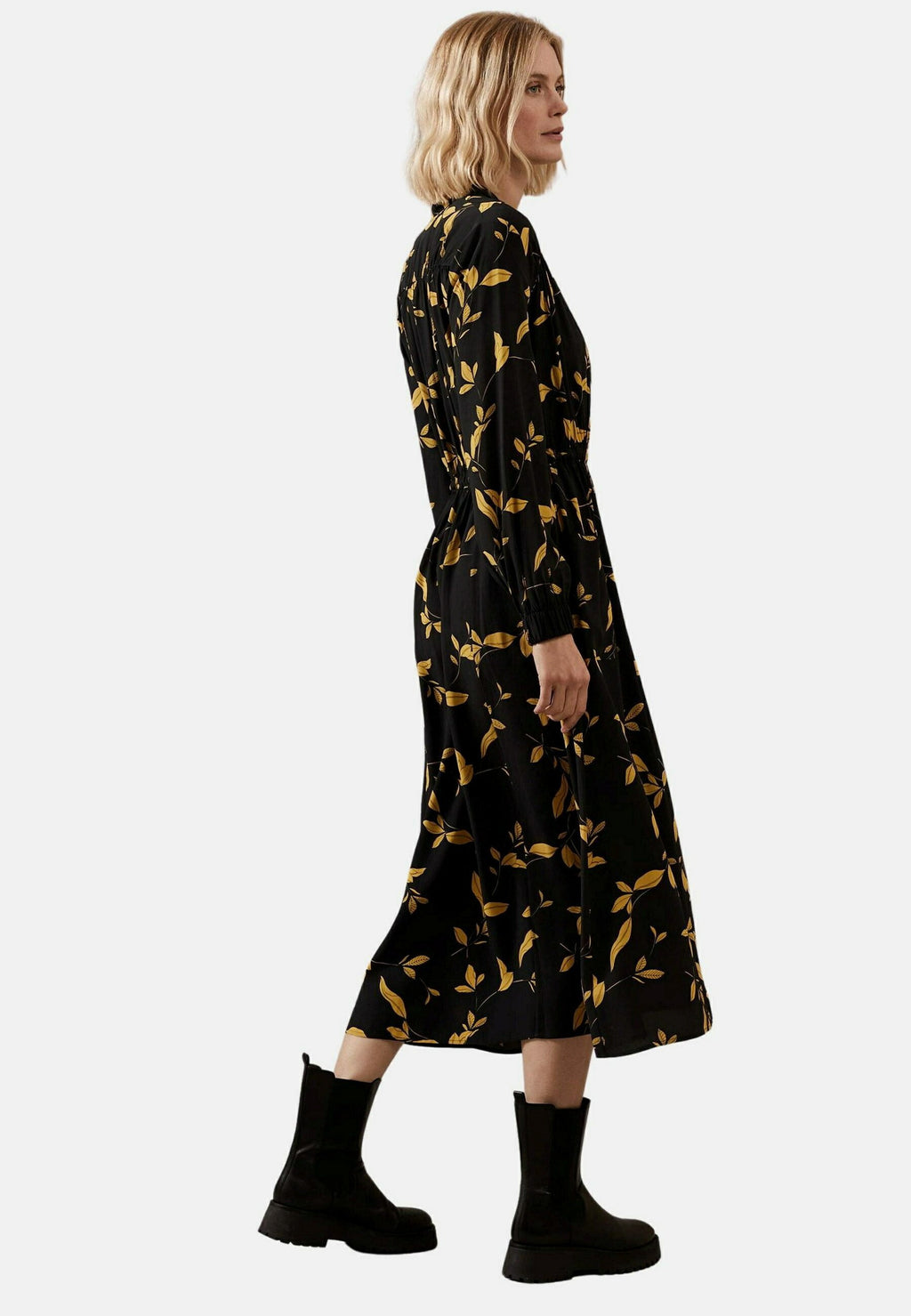 Marks & Spencer FLORAL BELTED MAXI WAISTED