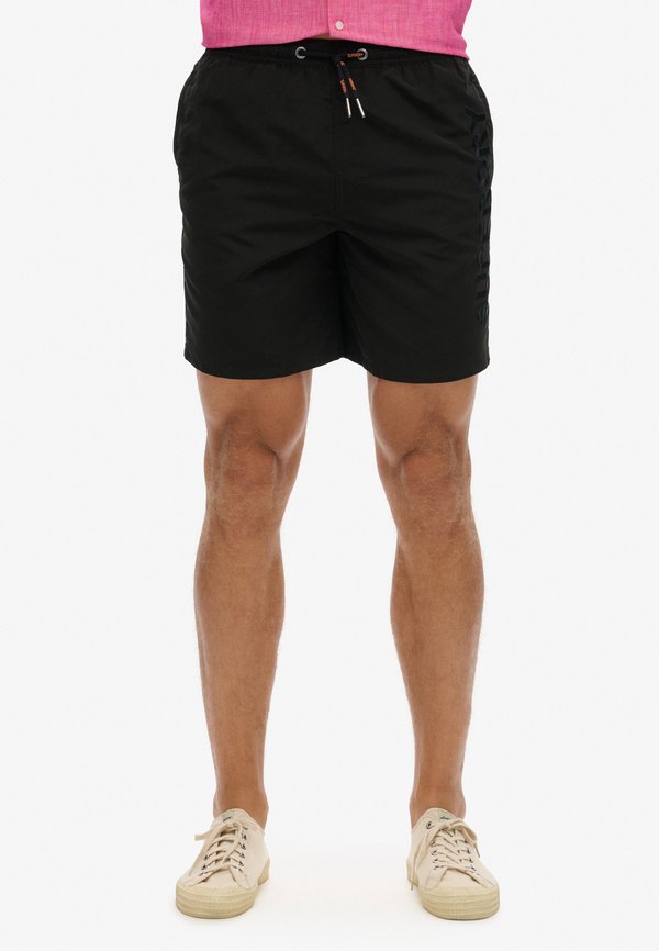 Superdry & Co PREMIUM EMBROIDERED - Swimming shorts - black