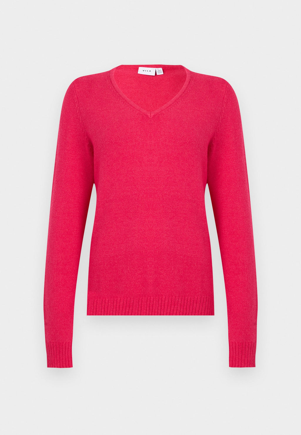VILA VIRIL V-NECK L/S KNIT TOP - NOOS