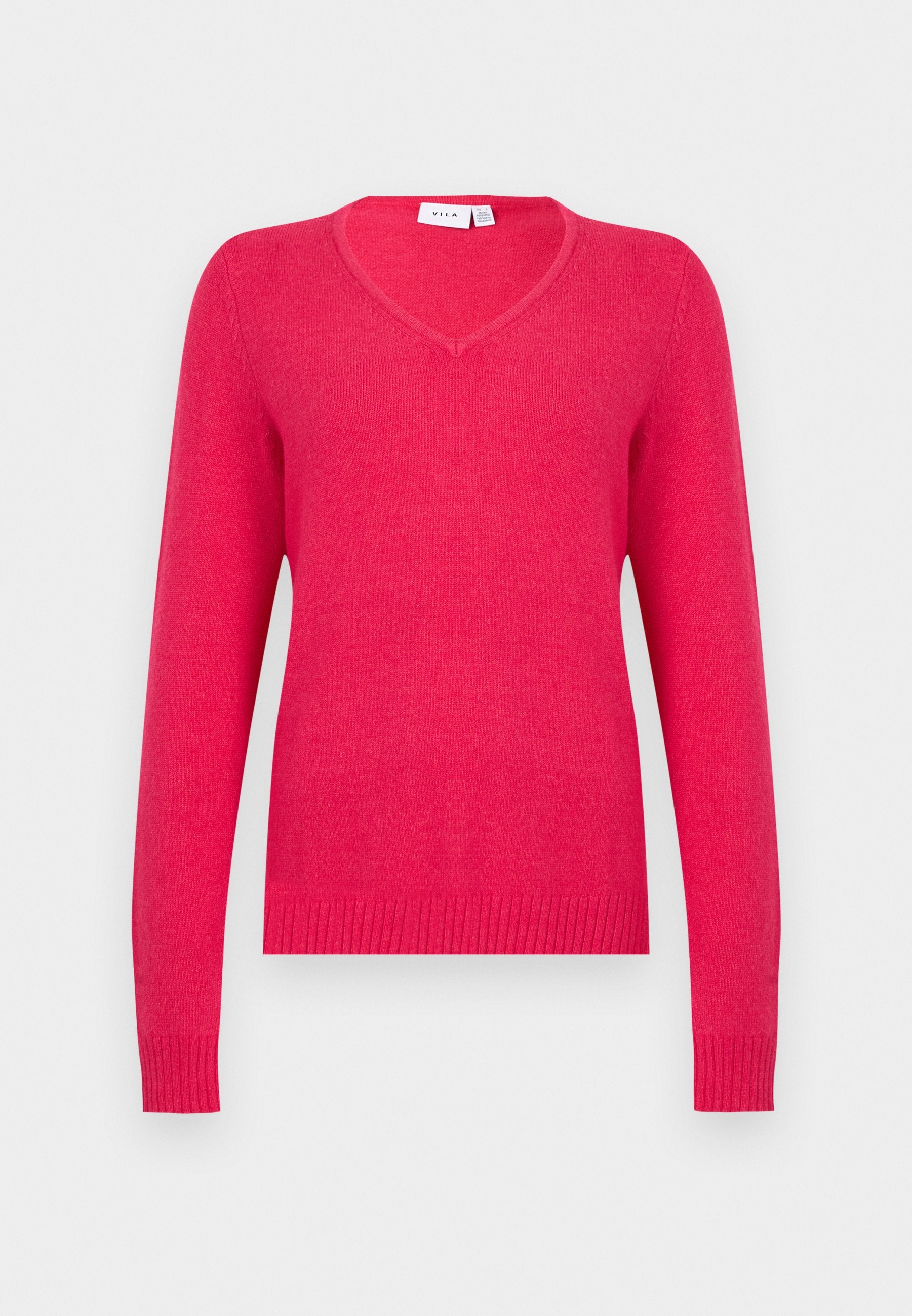 VILA VIRIL V-NECK L/S KNIT TOP - NOOS