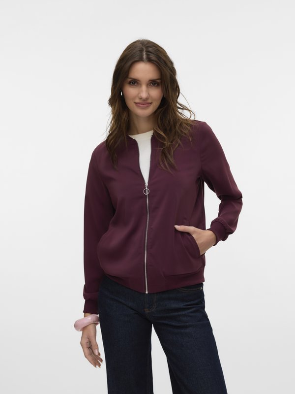 Vero Moda VMCOCO L/S BOMBER GA NOOS - Bomber Jacket - winetasting