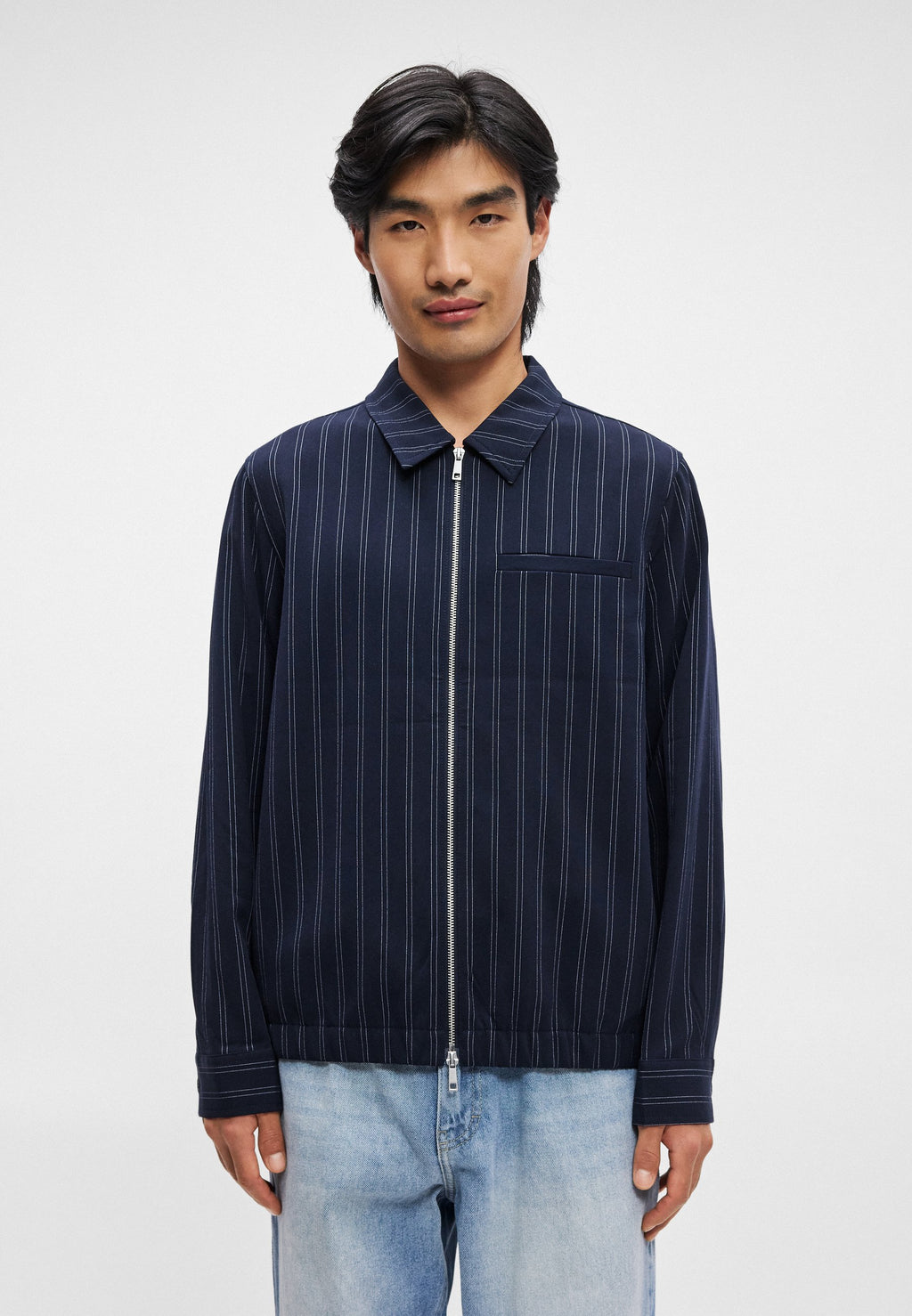 PINSTRIPED OVERSHIRT Media 4