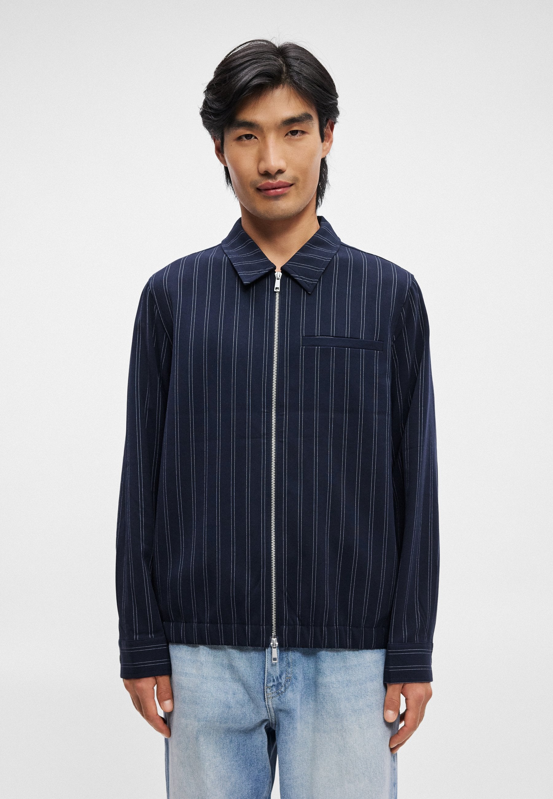 PINSTRIPED OVERSHIRT Media 4