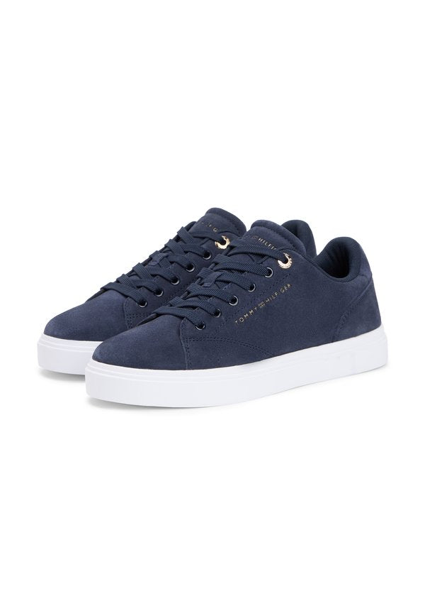 Tommy Hilfiger SUEDE METALLIC LOGO CUPSOLE TRAINERS