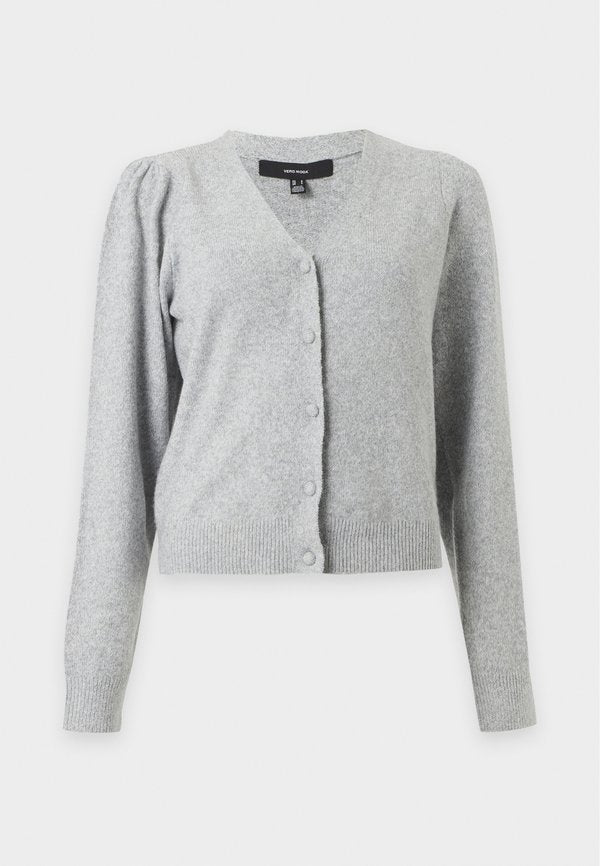 Vero Moda VMDOFFY V NECK - Cardigan - light grey melange