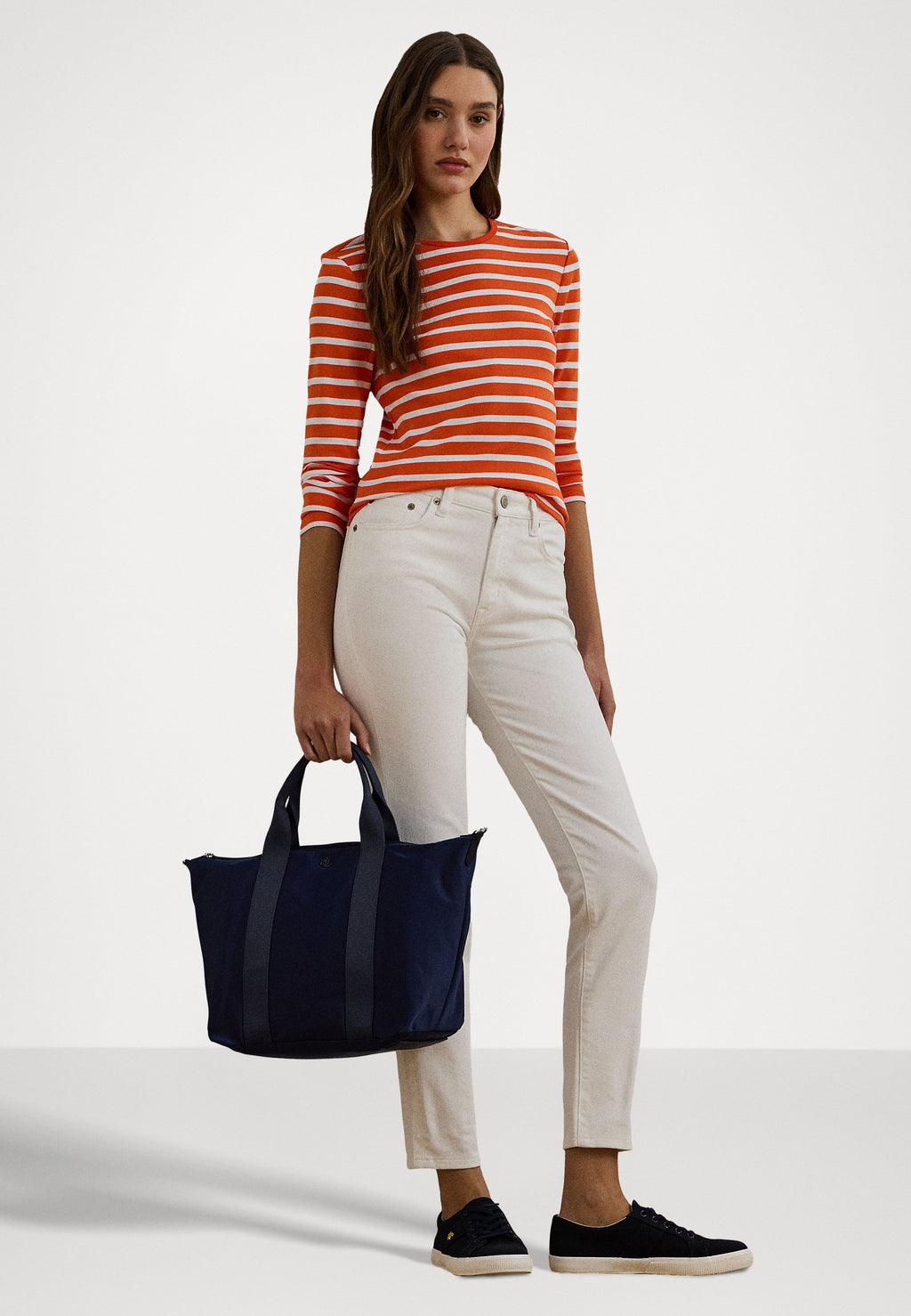 Lauren Ralph Lauren NYLON EXTRA LARGE STEVIE ZIP TOTE BAG