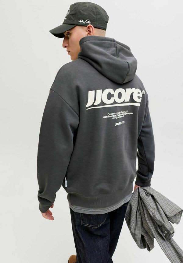 Jack & Jones PULLOVER - Hoodie - asphalt