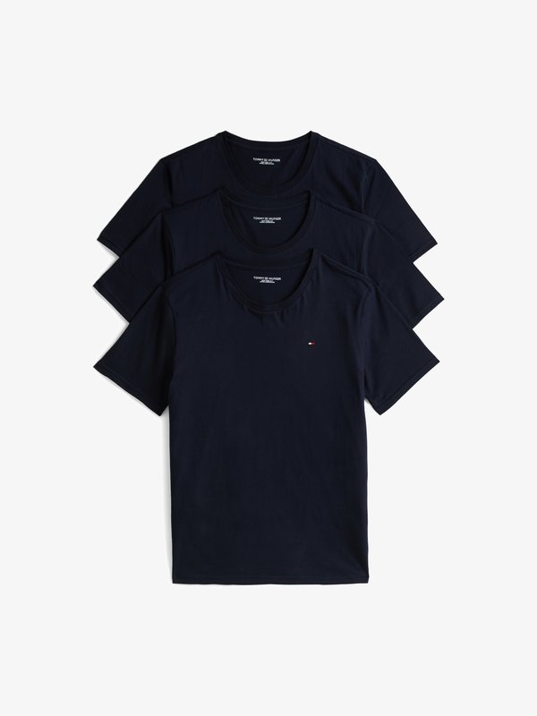 Tommy Hilfiger SIGNATURE CTN ESS 3PACK SS TEE - Undershirt - des sky/des sky/des sky