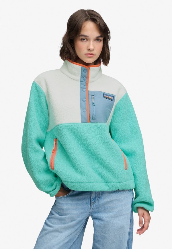 Superdry & Co Fleece jumper - rich turquoise