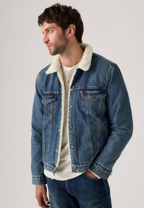 Levi's® TYPE 3 TRUCKER - Denim jacket - in the morning sherpa trk