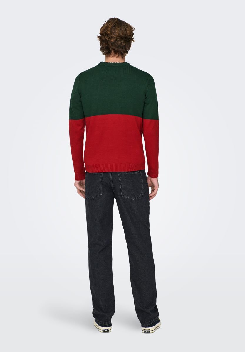 Only & Sons ONSXMAS REG BLOCK CREW UNISEX