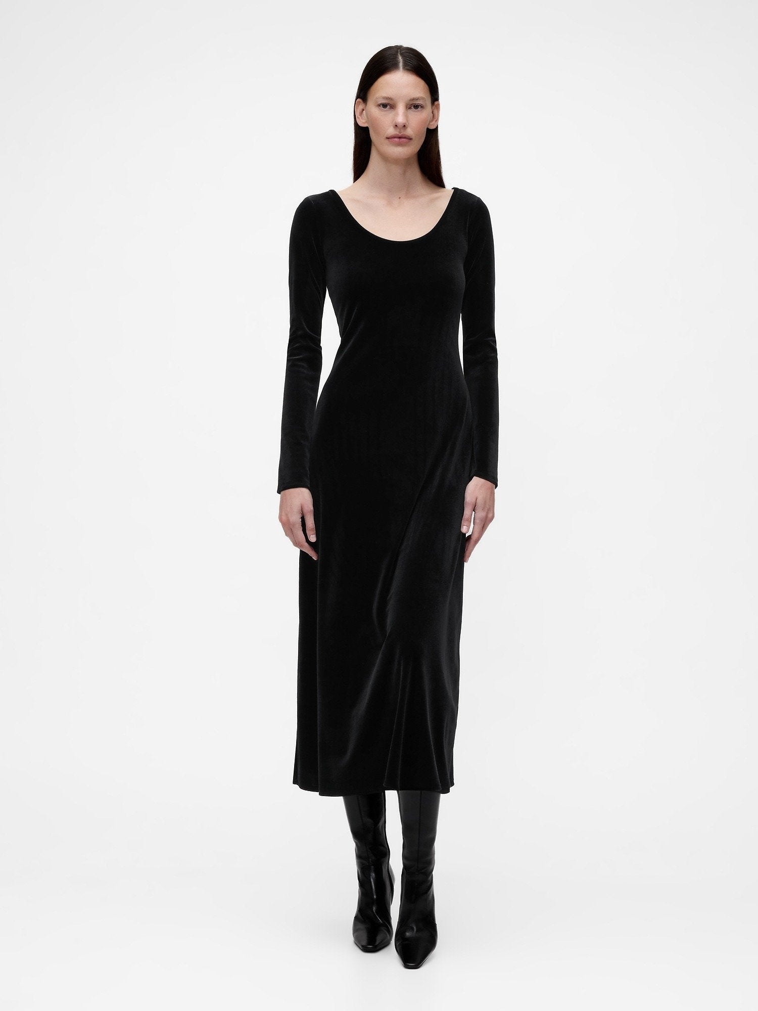 GAP GAPSTUDIO VELVET MIDI DRESS