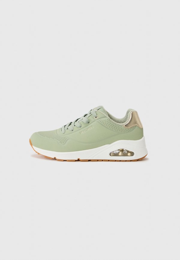 Skechers UNO - Trainers - sage durabuck/silver-coloured