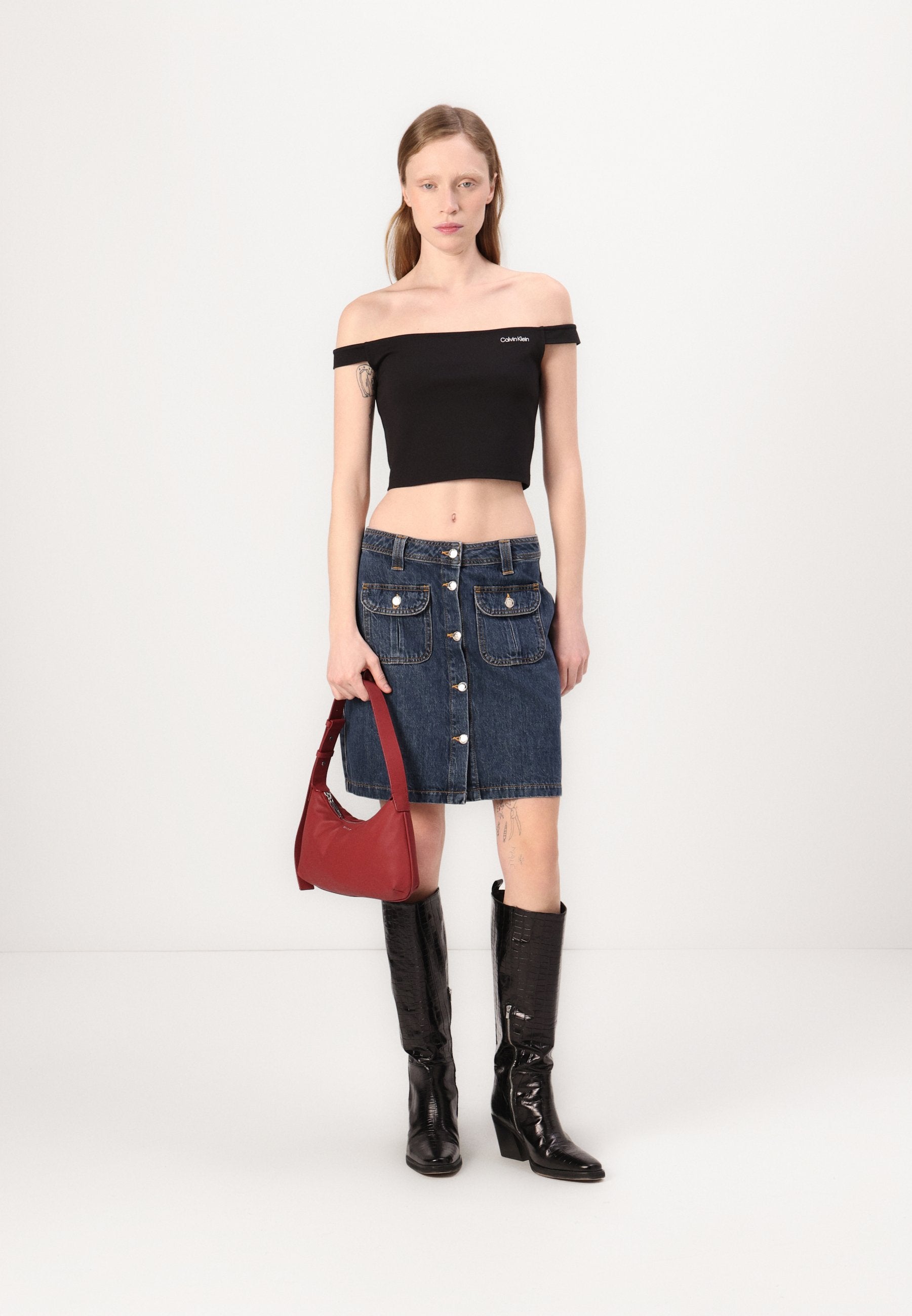 Calvin Klein Jeans LOGO ELASTIC BARDOT MILANO