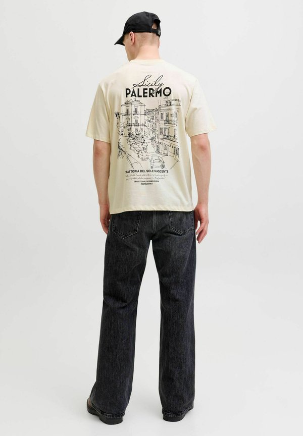 Jack & Jones T- - Print T-shirt - antique white