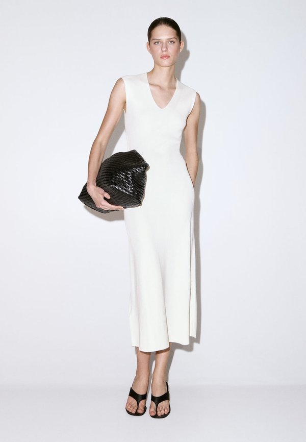 Mango ADULT - Jumper dress - white