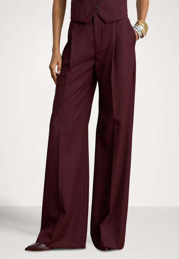 Lauren Ralph Lauren WOOL-BLEND TWILL WIDE-LEG PANT