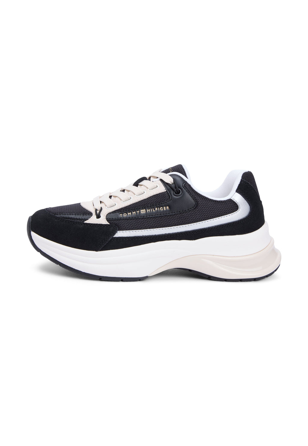 SUEDE CHUNKY LACE-UP TRAINERS Media 1
