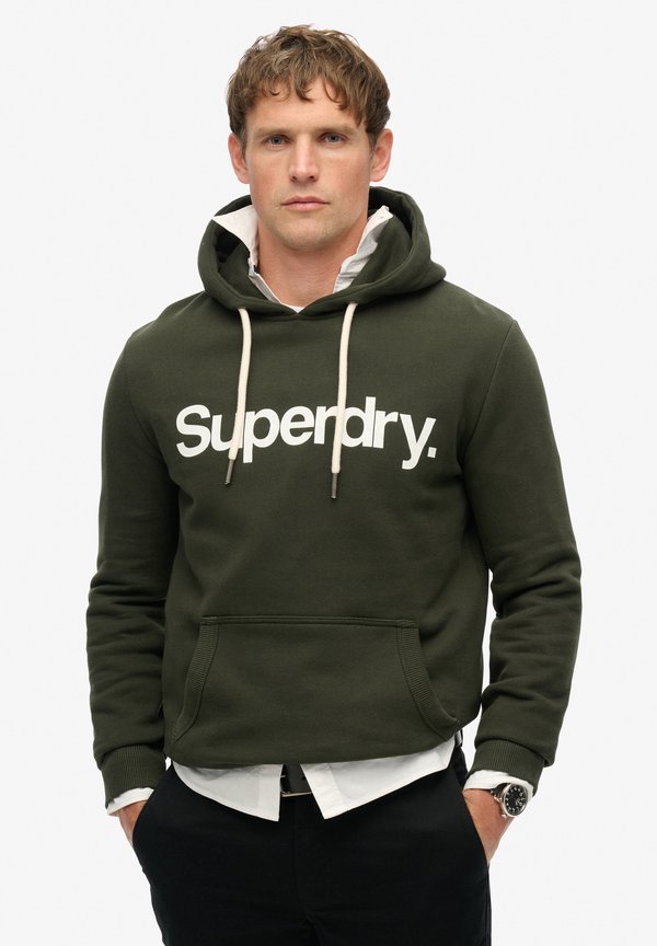 Superdry & Co CORE LOGO - Hoodie - surplus goods olive green