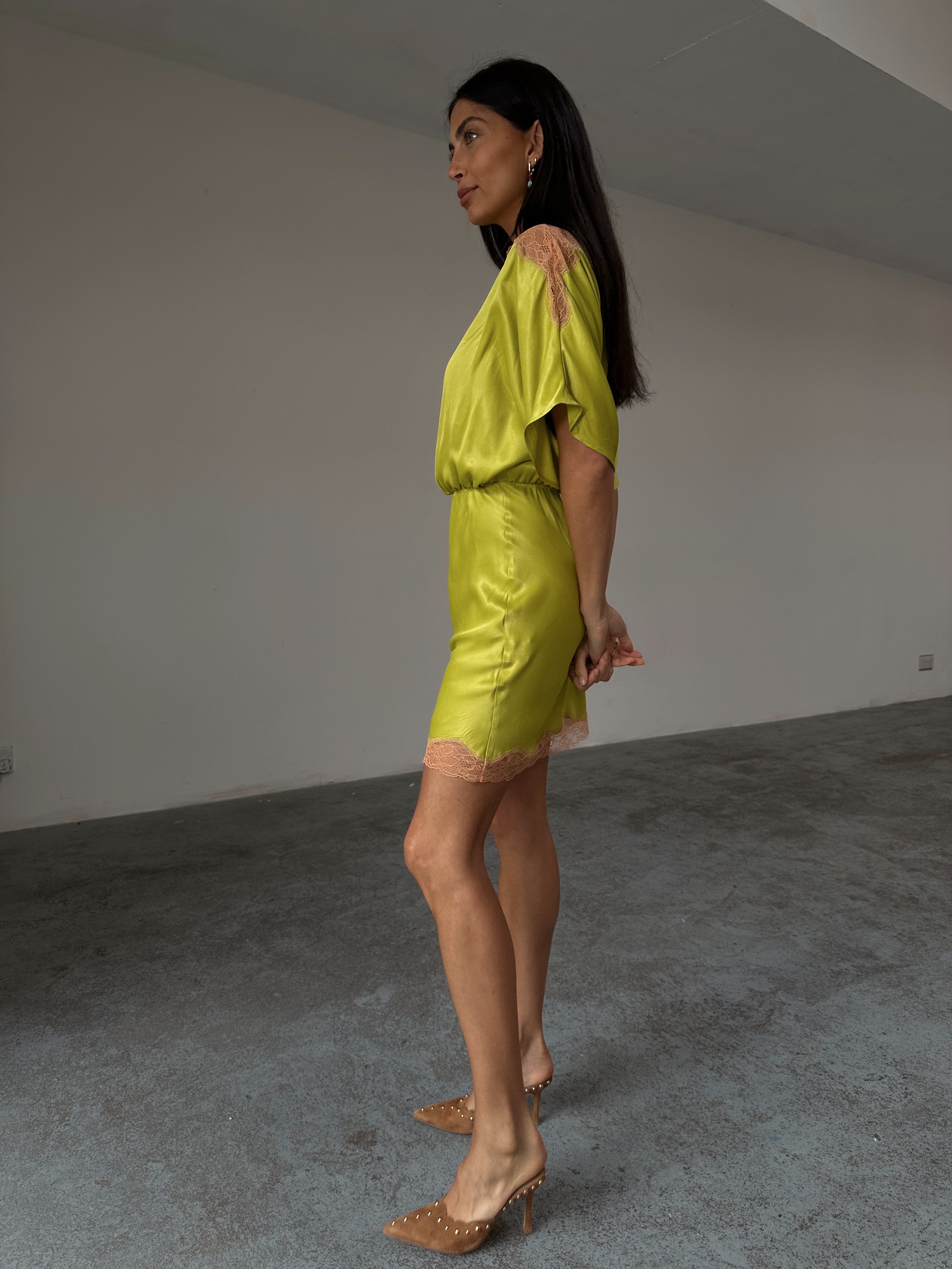 Never Fully Dressed OLIVE MINI DRESS