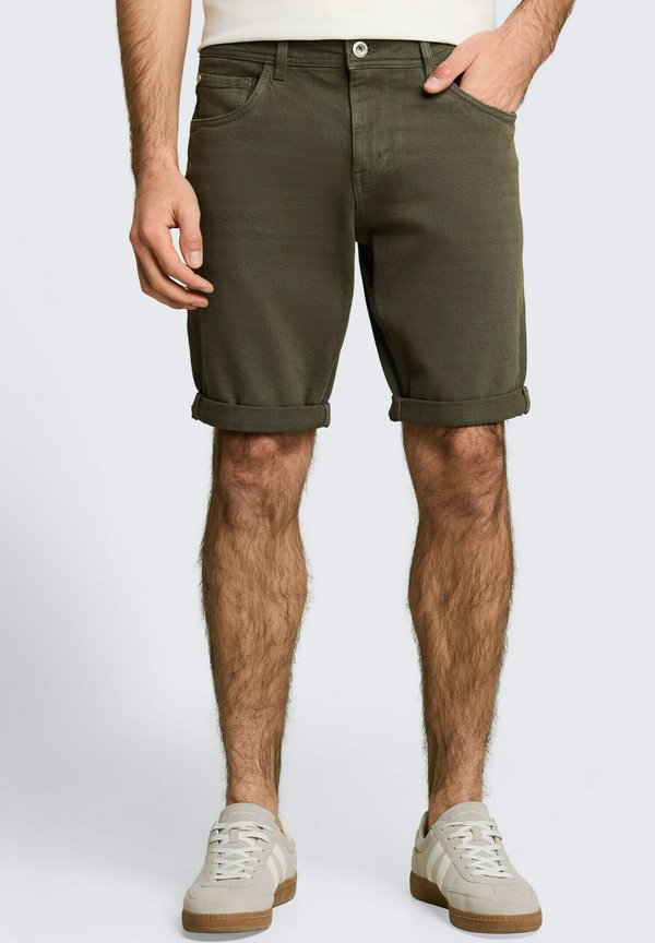 TOM TAILOR TTJOSH REGULAR SLIM FIT - Denim shorts - deep leaf green