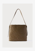 Tommy Hilfiger TH MONOGRAM BRAIDED HOBO BAG - Handbag - nordic taupe