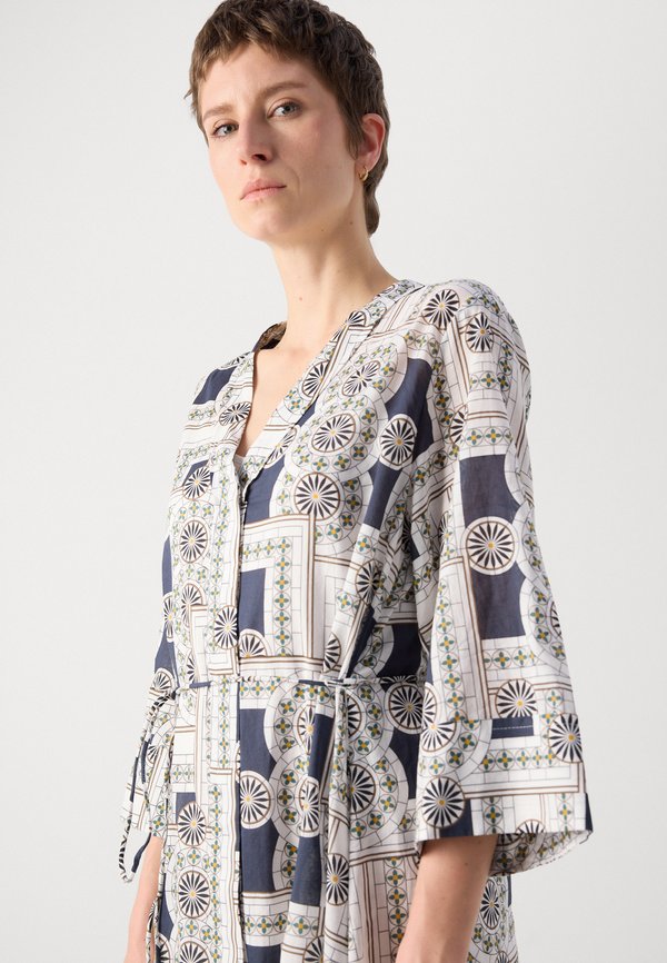 Marc O'Polo DRESS V NECK LONG SLEEVE PRINT