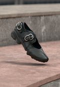Nike Sportswear AIR RIFT - Ankle strap ballet pumps - anthracite/metallic silver-coloured