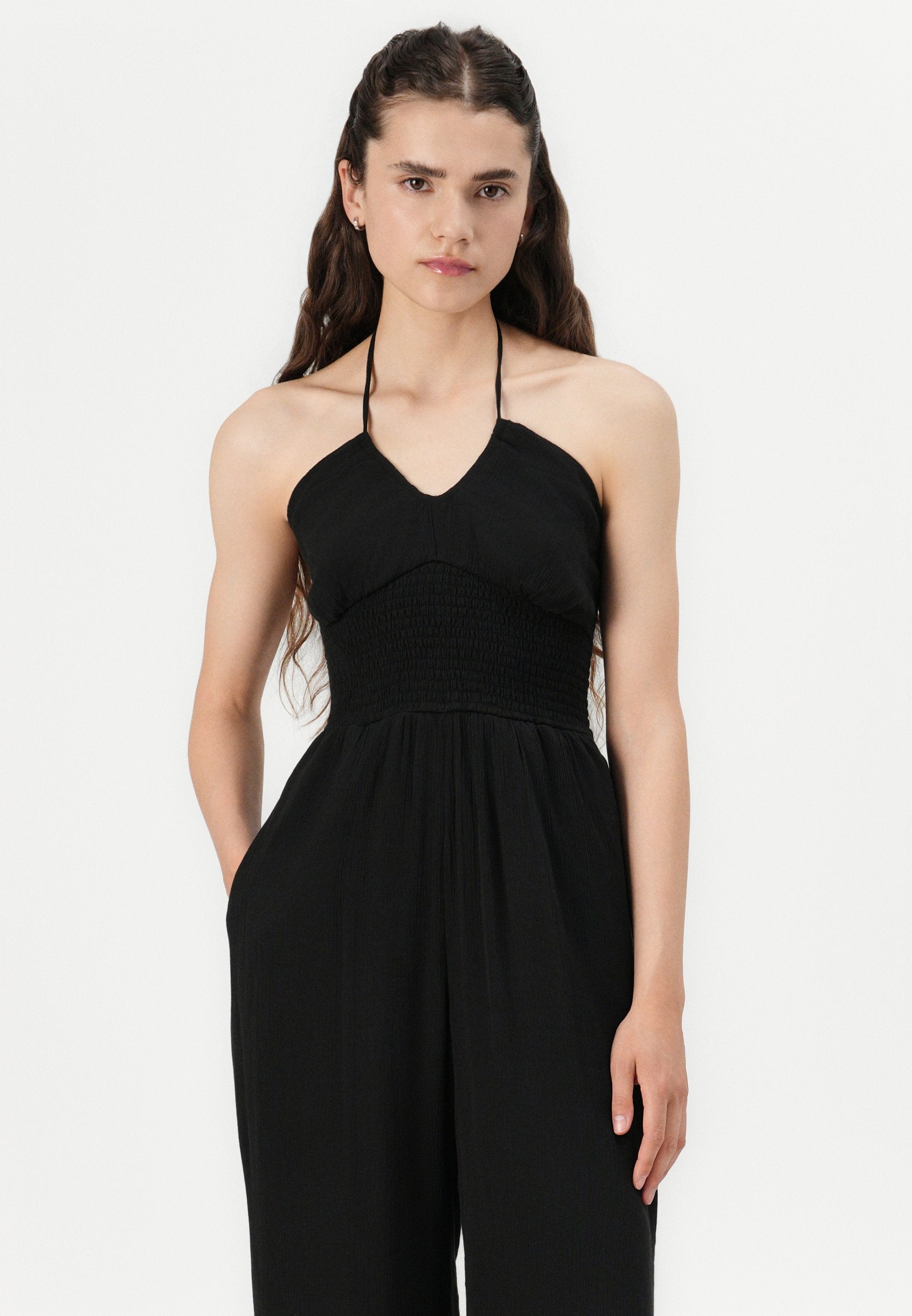Hollister Co. MULTI WAY STRAPLESS SMOCKED WAIST JUMPSUIT