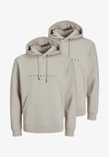 Jack & Jones PRINTED 2 PACK  - Hoodie - beige