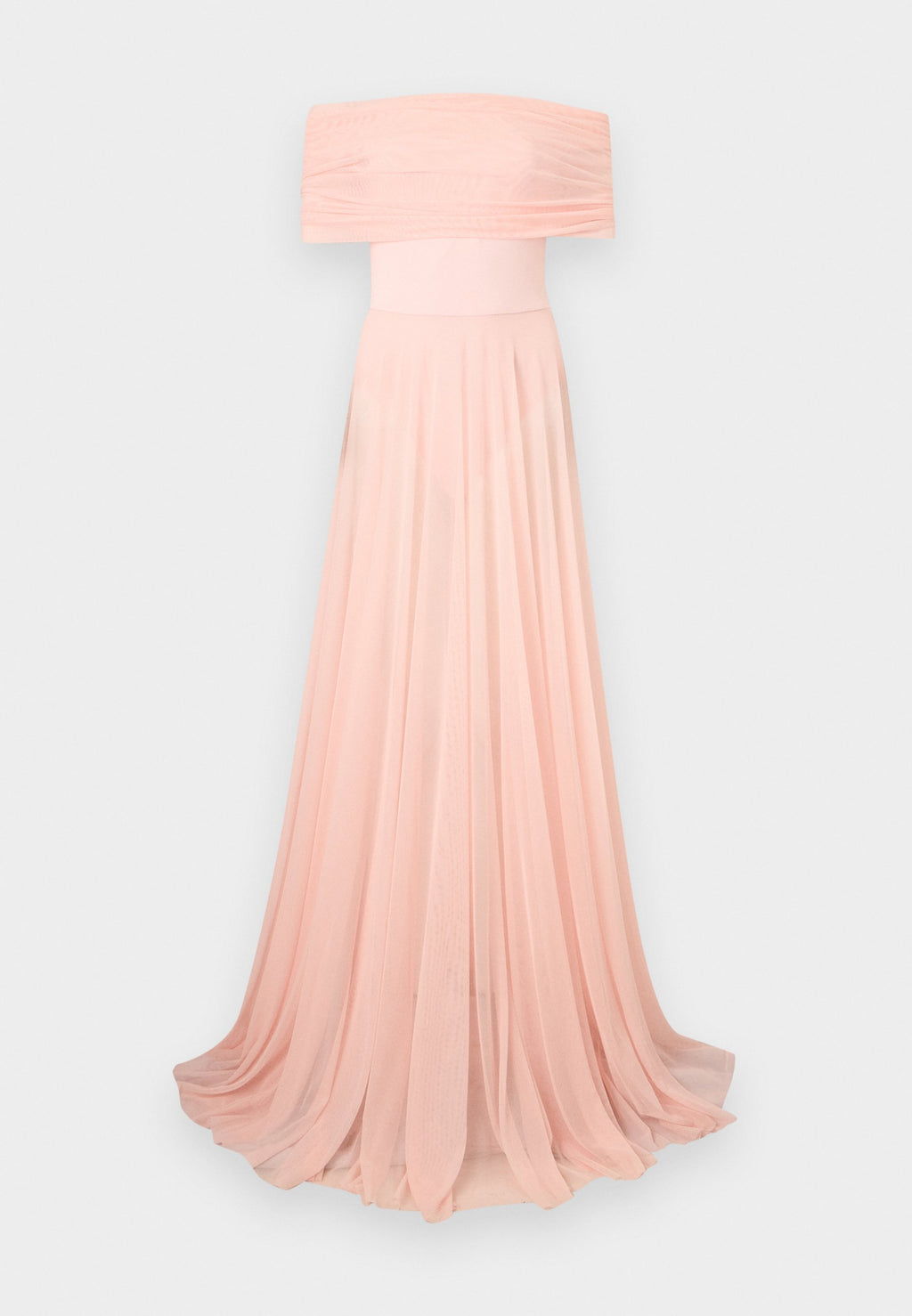Norma Kamali COWL NECK OFF SHOULDER COMBO FLARED GOWN