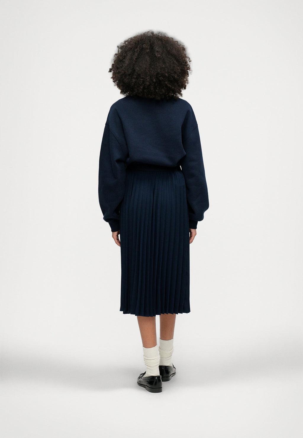 PLEATED TWILL MIDI SKIRT Media 4