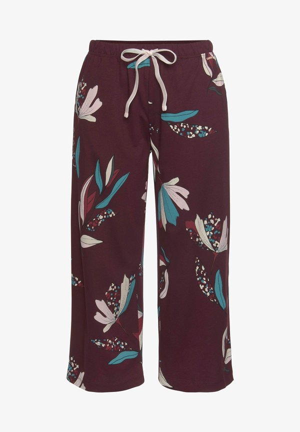 s.Oliver CULOTTE - Pyjama bottoms - bordeaux geblümt
