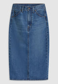 Levi's® HR BACK SLIT SKIRT - Denim skirt - meadow games clean hem