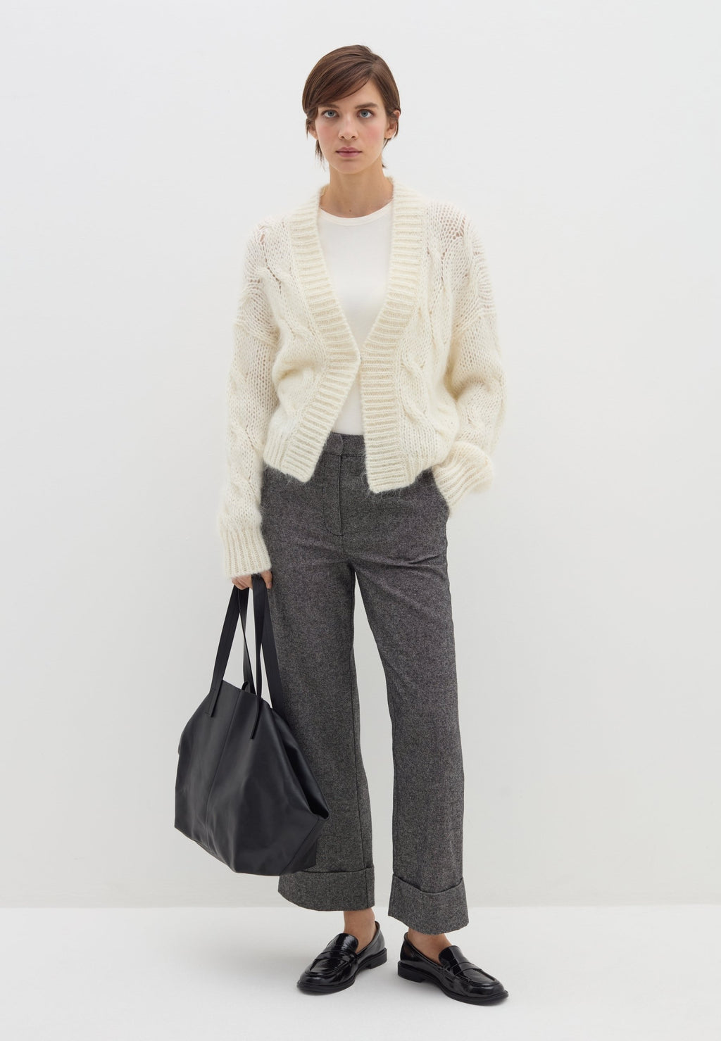 Stefanel WIDE-LEG IN TWEED