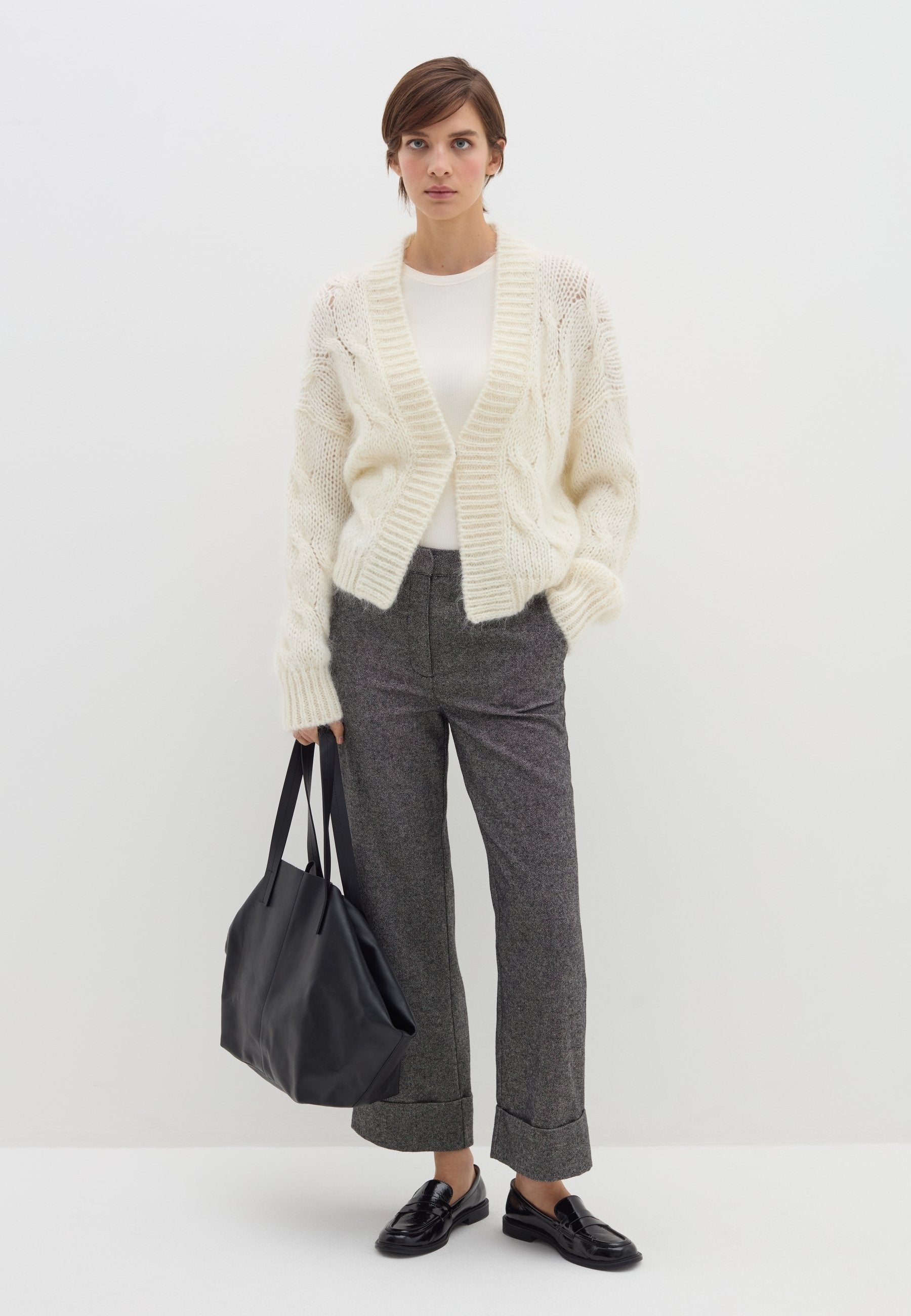 Stefanel WIDE-LEG IN TWEED