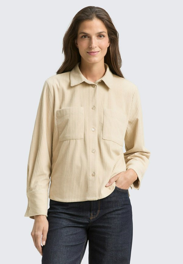 TOM TAILOR LOOSE FIT  - Button-down blouse - sand stone beige