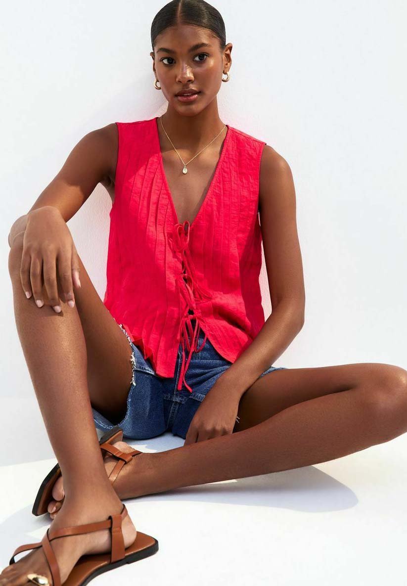 New Look PLEATED TIE FRONT SLEEVELESS